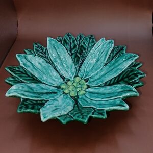 Majolica Italy Christmas dish small